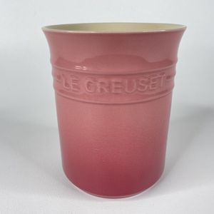 Le Creuset Rose Quartz Stoneware 1.1L Utensil Crock Holder, 5.75" T x 4.75" D